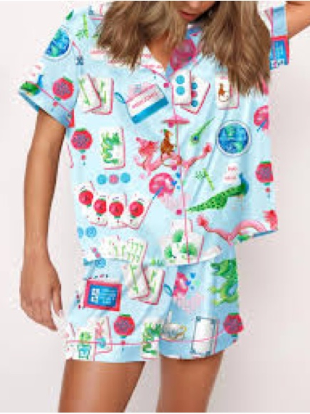 NWOT - Mahjong 2 Piece PJ Set, Small